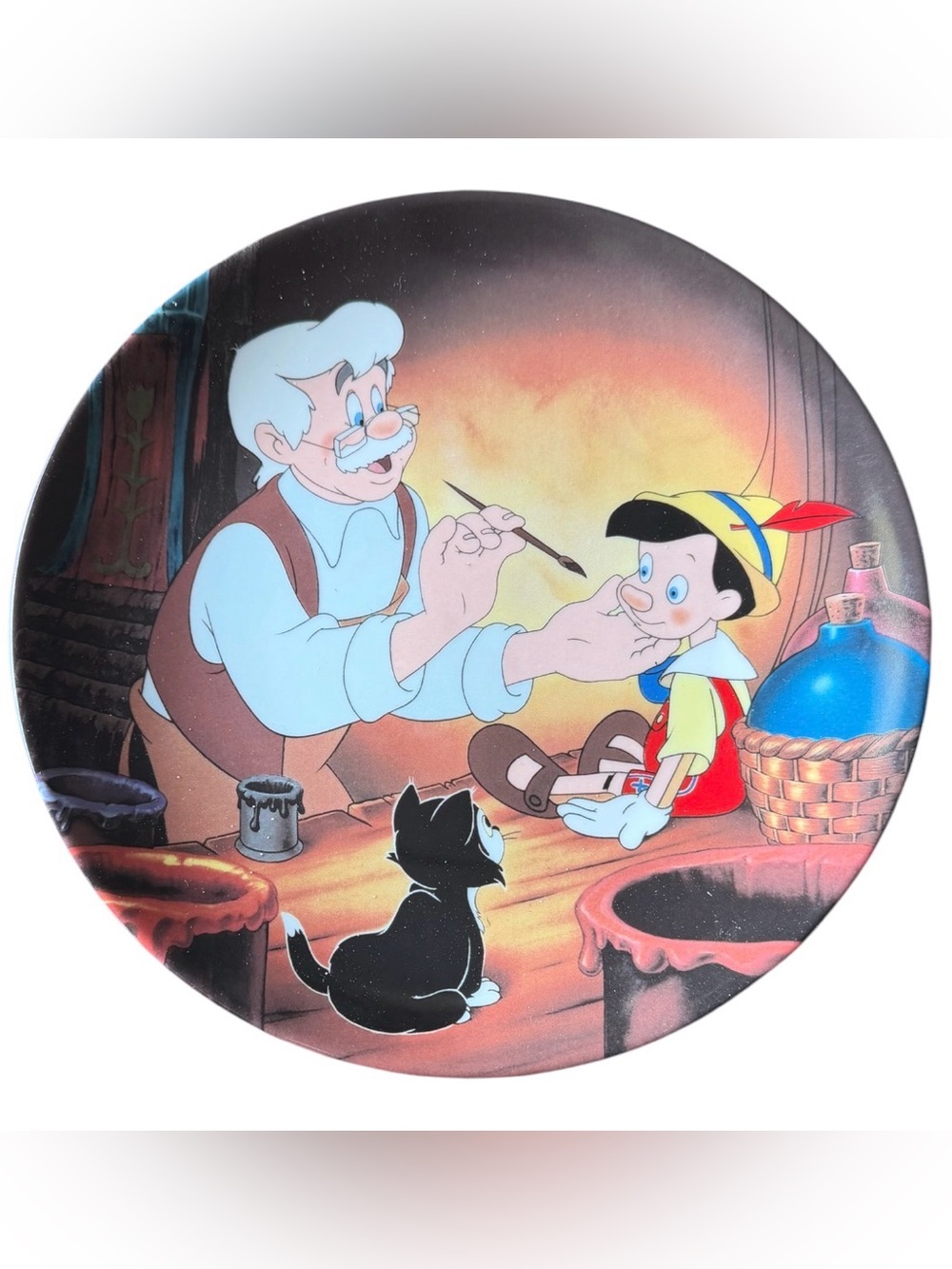 Vintage 1989 Disney Pinocchio“Geppetto Creates Pinocchio”Knowles Collector Plate